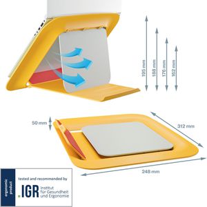 Produktbild für Laptop-Ständer Leitz Ergo Cosy, aus Kunststoff