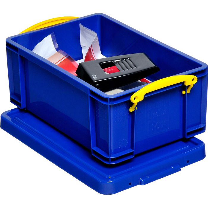 Really-Useful-Box Aufbewahrungsbox 9SB, 9L, mit Deckel, Kunststoff, blau,  40 x 26 x 16cm – Böttcher AG