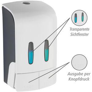 Produktbild für Seifenspender Wenko Tartas 2-Kammer-System, 24591100