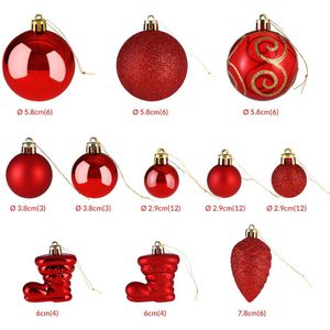 Produktbild für Weihnachtskugeln Deuba 103313, rot