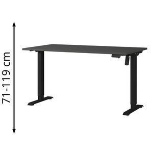 Produktbild für Schreibtisch Germania Profi 3.0, 8023-547, graphit / schwarz
