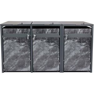 Produktbild für Mülltonnenbox Mendler HWC-J82, Metall