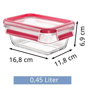Produktbild für Frischhaltedose Emsa Clip&amp;Close N1040500, aus Glas