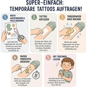 Produktbild für Temporäre-Tattoos Moses 40241, farbig