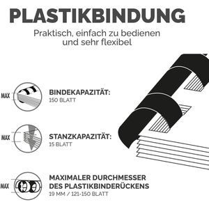 Produktbild für Bindegerät Fellowes Star+ 150, A4, manuell