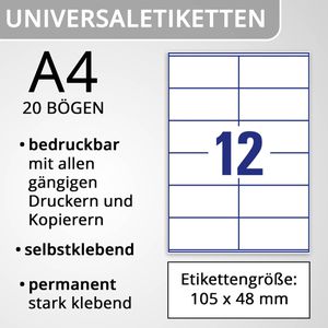Produktbild für Universaletiketten Zweckform L7875-20, weiß