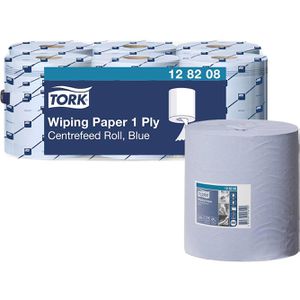 Putztuchrolle Tork 128208, M2, aus Recyclingpapier, blau