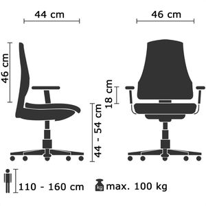 Produktbild für Kinderdrehstuhl hJh-OFFICE KID ERGOLINO B, 736432