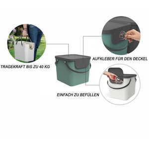 Produktbild für Mülleimer Rotho Albula 1034405092, Mistletoe green