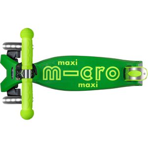 Produktbild für Scooter Micro Maxi deluxe, mit 3 Rollen, aus Kunststoff, grün
