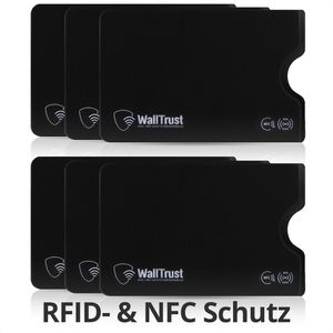 Produktbild für Kreditkartenhülle WallTrust 907390, schwarz