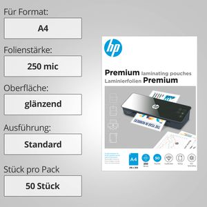 Produktbild für Laminierfolien HP Premium 9125, DIN A4