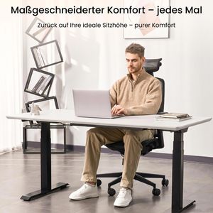 Produktbild für Schreibtisch FlexiSpot E7B 2026, weiß / schwarz