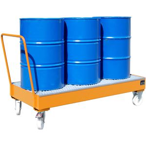 Auffangwanne BAUER 2050 SR, orange, aus Stahl