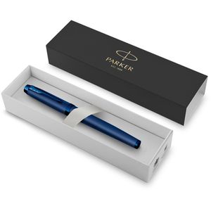 Parker Füller IM Monochrome Blue PVD, Feder M, Metallgehäuse, blau, PVD-beschichtet