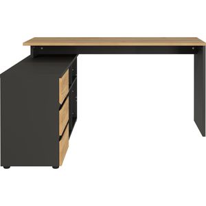 Produktbild für Schreibtisch Germania Lissabon 4187, eiche / graphit