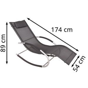 Produktbild für Sonnenliege Garden-Pleasure NAXOS, aus Stahl / Kunststoff