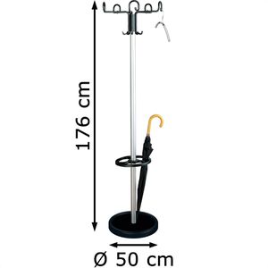 Produktbild für Garderobenständer Kerkmann Prima 6710, silber