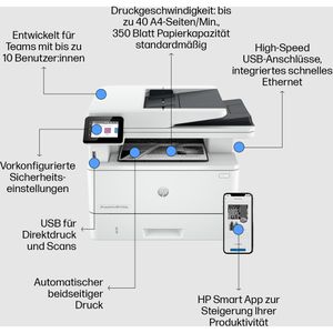 Produktbild für Multifunktionsgerät HP LaserJet Pro MFP 4102dw