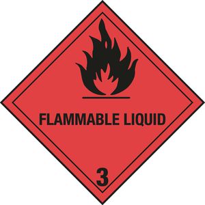 Gefahrgutaufkleber Boxlab Placard, Klasse 3