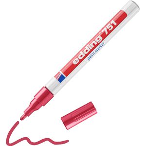 Lackmarker Edding 751, wasserfest & permanent, rot