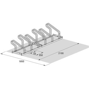 Produktbild für Fahrradständer WSM 2056, Bodenmontage / freistehend