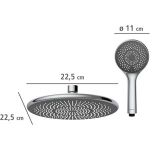 Produktbild für Duschsystem Wenko Watersaving, verchromt