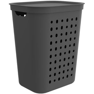 Wäschekorb Rotho Jona, anthrazit, mit Deckel