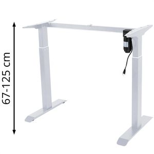 Produktbild für Schreibtischgestell LMG FYED-1-GRA, grau, 4 Memoryspeicher