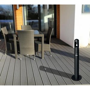 Produktbild für Aschenbecher Saro RANA, 399-2060, schwarz, Outdoor, mit Dach