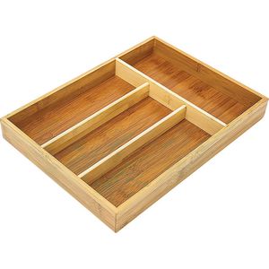 Besteckkasten Relaxdays 10018886 aus Bambus