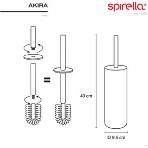 Produktbild für WC-Bürste Spirella Akira Toilettenbürste, matt grau