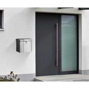 Produktbild für Briefkasten Burg-Wächter Olymp 916 Si, silber, aus Stahl