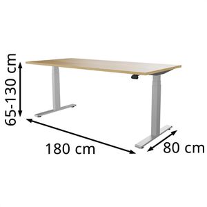 Produktbild für Schreibtisch fm-Büromöbel fouraction, eiche / silber