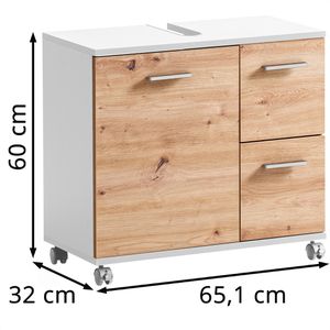 Produktbild für Waschbeckenunterschrank Schildmeyer Palermo 157634, mit Rollen