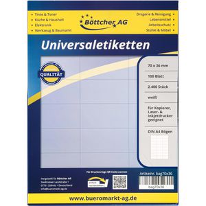 Produktbild für Universaletiketten Böttcher-AG Premium, selbstklebend, weiß