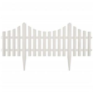 Produktbild für Rasenkante vidaXL 41227, weiß, UV-beständig, flexibel