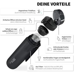Produktbild für Trinkflasche 720DGREE uberBottle Onyx Black