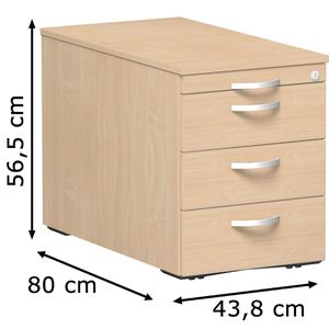 Produktbild für Rollcontainer Geramöbel Flex, aus Holz, buche