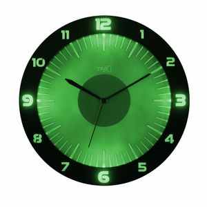 Produktbild für Wanduhr TFA 60.3553.10 Lumoclock, Kunststoff, analog, Funkuhr