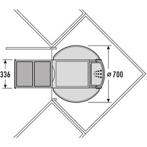 Produktbild für Einbaumülleimer Hailo Rondo Comfort 20/20, 3645221