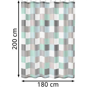 Produktbild für Duschvorhang Kleine-Wolke Check Mare, 180 x 200 cm