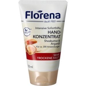 Florena Handcreme Hand-Konzentrat, Sheabutter und Arganöl, für sehr trockene Haut, 50ml