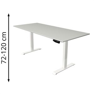 Schreibtisch Kerkmann Move 1, lichtgrau / weiß