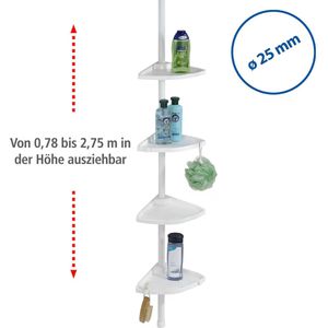 Produktbild für Duschablage Wenko Teleskop Duschecke Compact, weiß