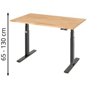 Produktbild für Schreibtisch Rau adlatus 100, buche / schwarz