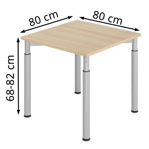 Produktbild für Schreibtisch Hammerbacher Y-Serie, eiche / silber