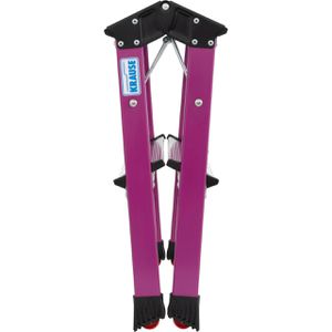 Produktbild für Klapptritt Krause Rolly, 130136, pink, aus Aluminium