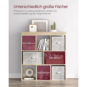 Produktbild für Bücherregal Vasagle LBC52NL, eiche