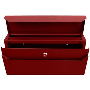 Produktbild für Briefkasten SafePost ScanPro 800 RAL3002, rot, aus Stahl